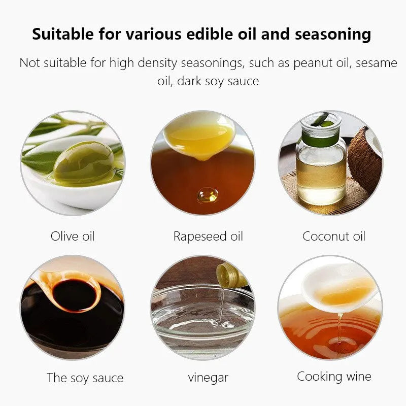 Black Transparent Oil Spray Bottle – Cook Smart, Eat Light!
