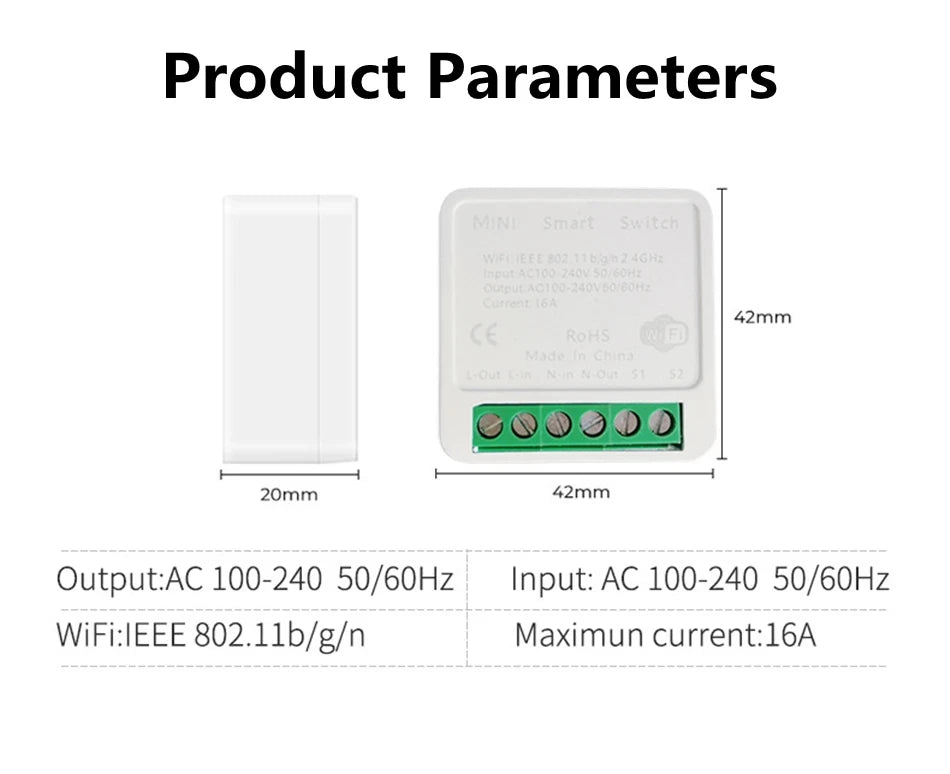 WiFi Smart Switch with Voice & App Control