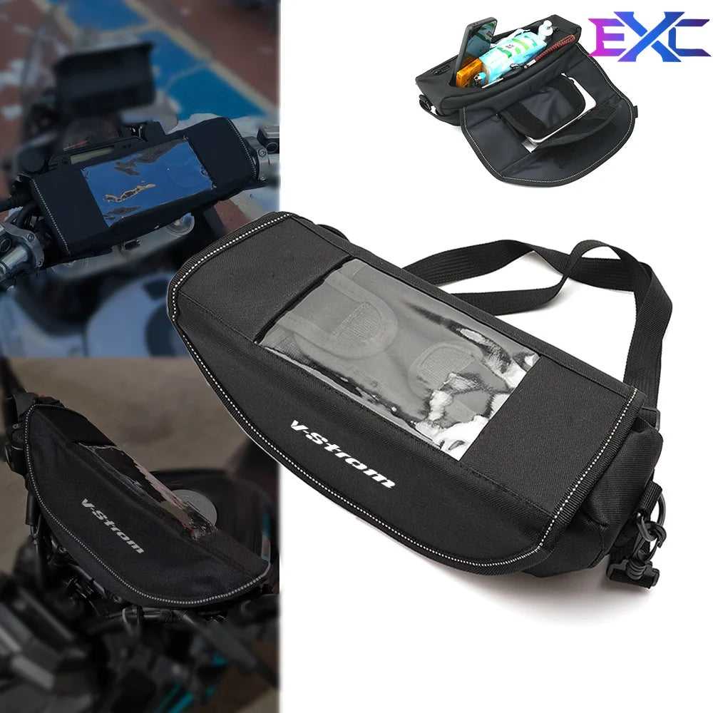 Waterproof GPS Handlebar Bag for V-STROM