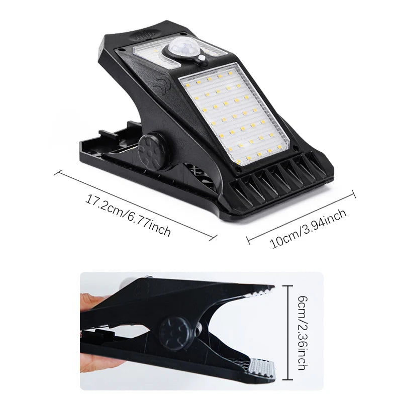 Clip-On Solar Light with USB Charging