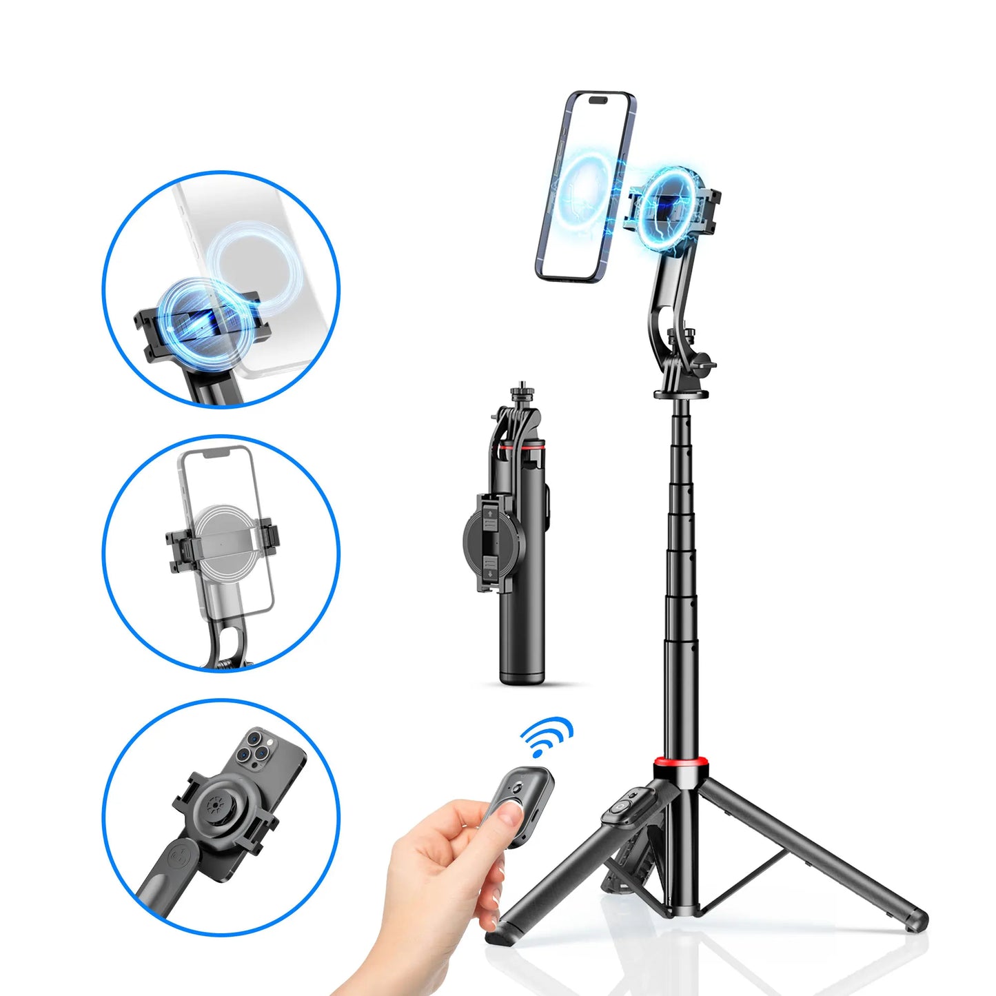 C20 Magnetic Selfie Stick Tripod – Snap, Shoot, Share Anywhere!
