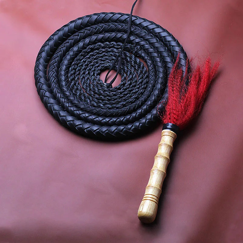 Cowhide Martial Arts Whip for Wushu & Fitness