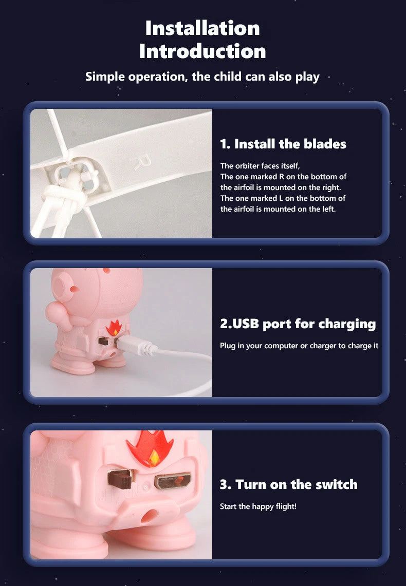 Mini Infrared Induction Flying Astronaut Toy