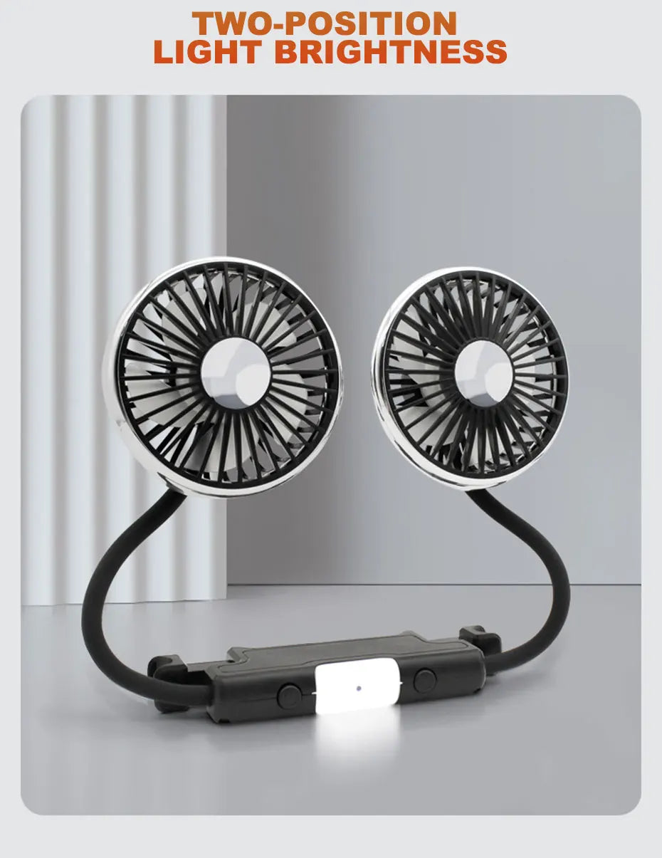 SEAMETAL Dual Head Car USB Cooling Fan