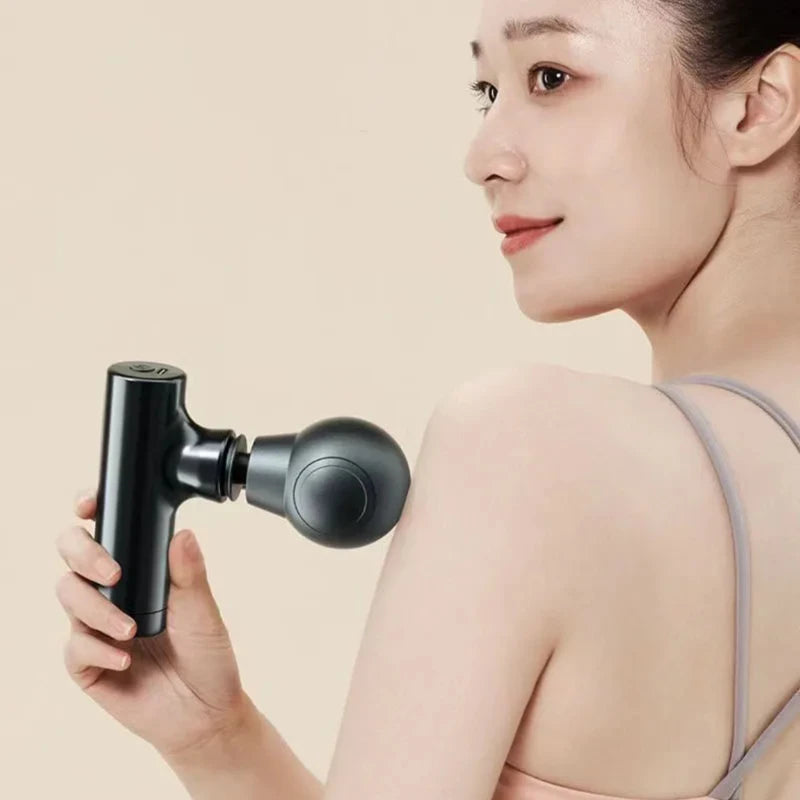 Mini LCD Muscle Massager Gun – 6 Heads