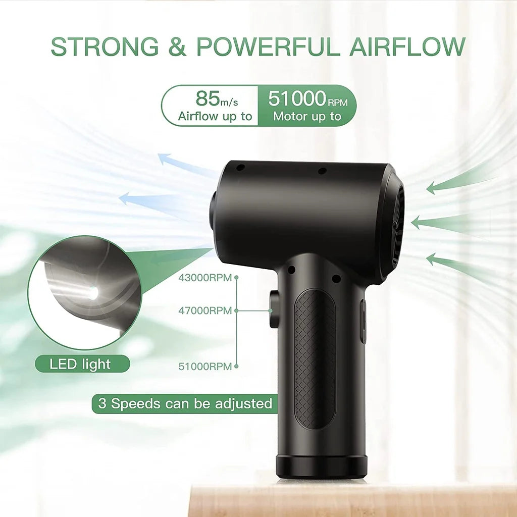 Cordless Air Duster 51000RPM for PC Cleaning