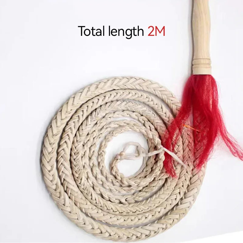 Cowhide Martial Arts Whip for Wushu & Fitness
