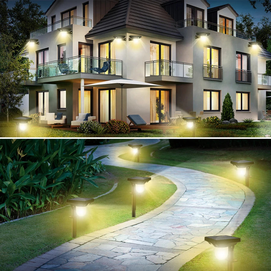 Solar Motion Sensor Wall Light – Waterproof Garden Path Lamp