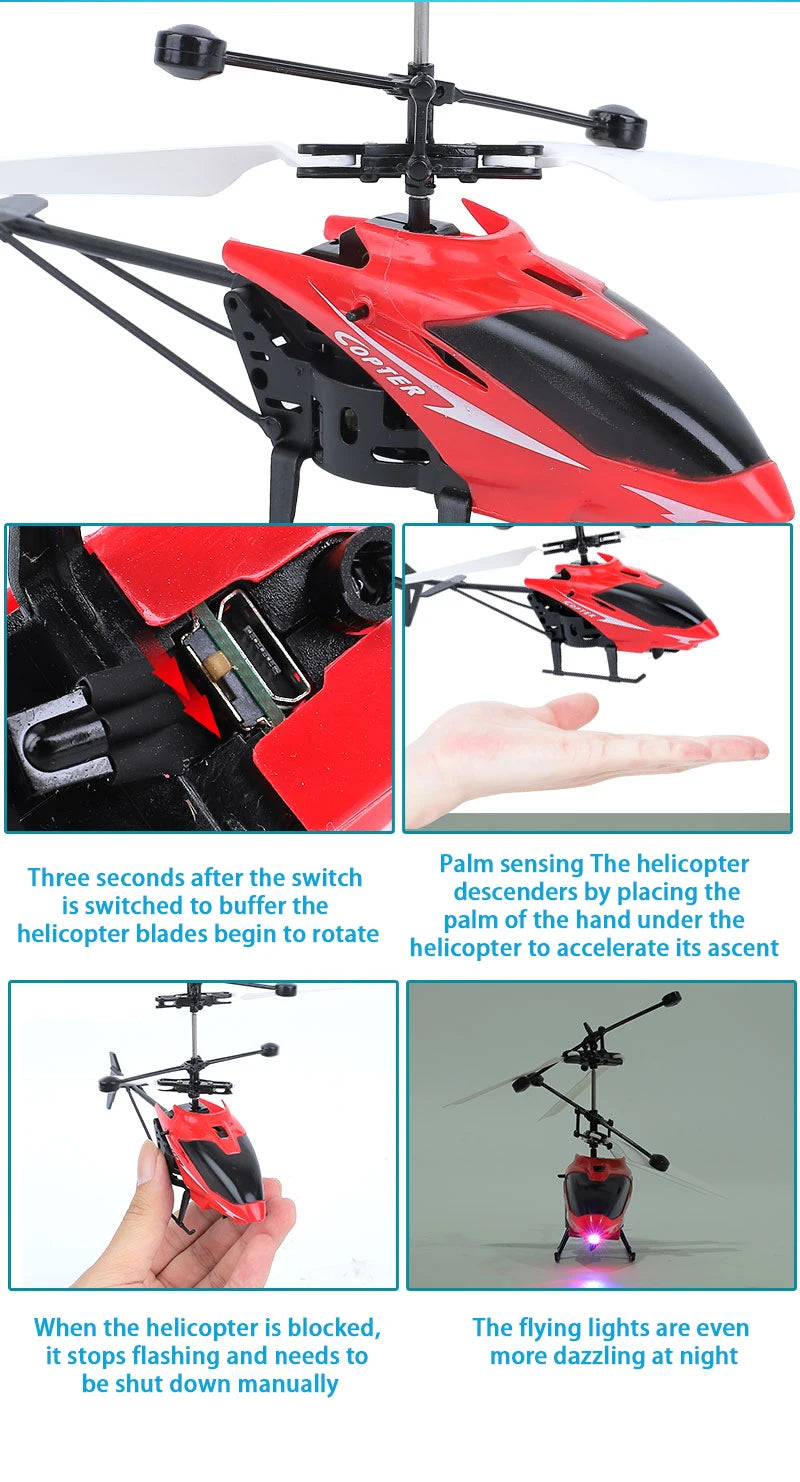 Rechargeable Mini RC Drone – Fall-Resistant Toy for Kids