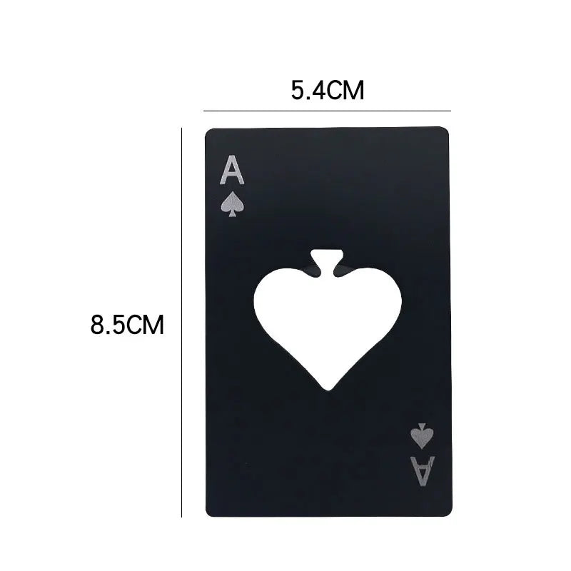 JJYY Black Poker Card Bottle Opener – Stylish & Functional Bar Tool