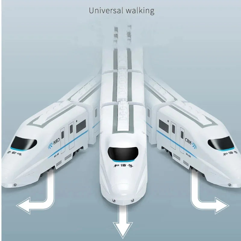 DIY High-Speed Railway Train Toy – Electric Sound & Light