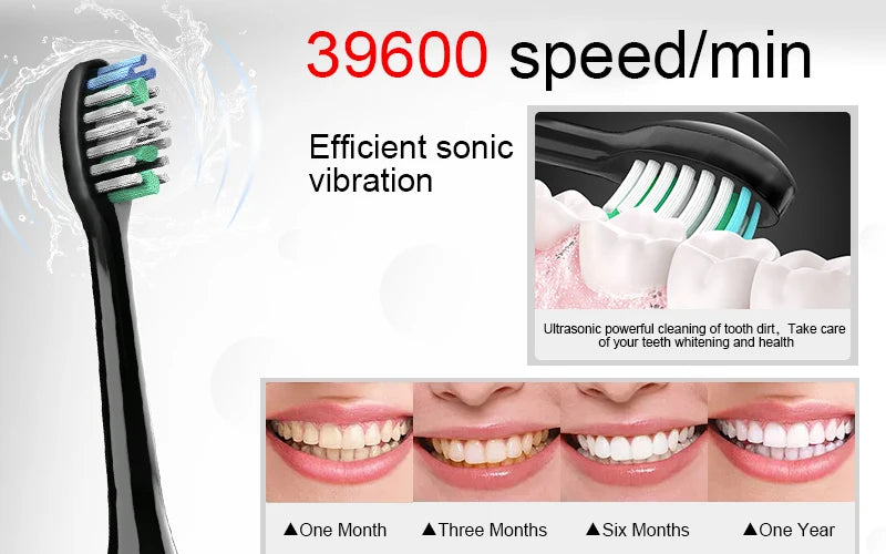 Sarmocare S100 Smart Sonic Toothbrush – 8 Brush Heads
