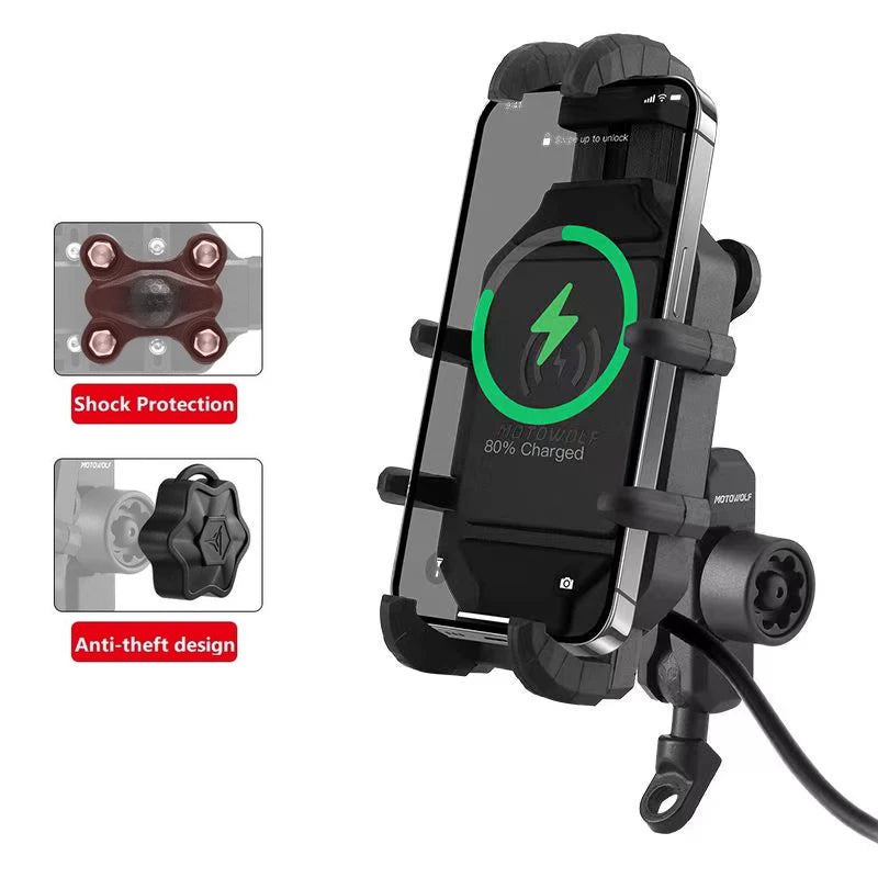 Motorcycle Wireless Charging Phone Mount