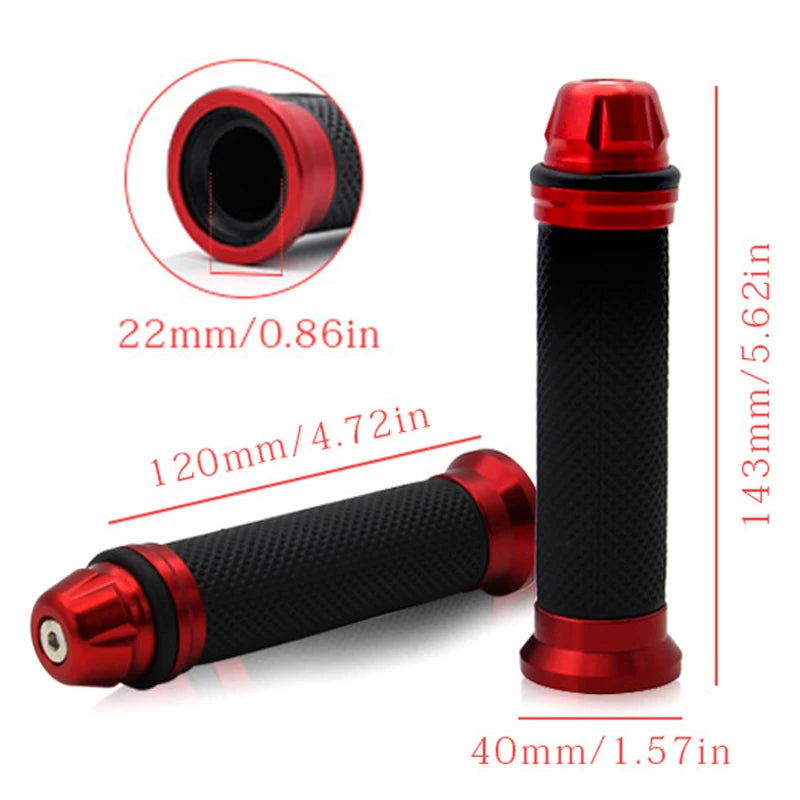 Universal Rubber Motorcycle Grips Throttle Handlebar