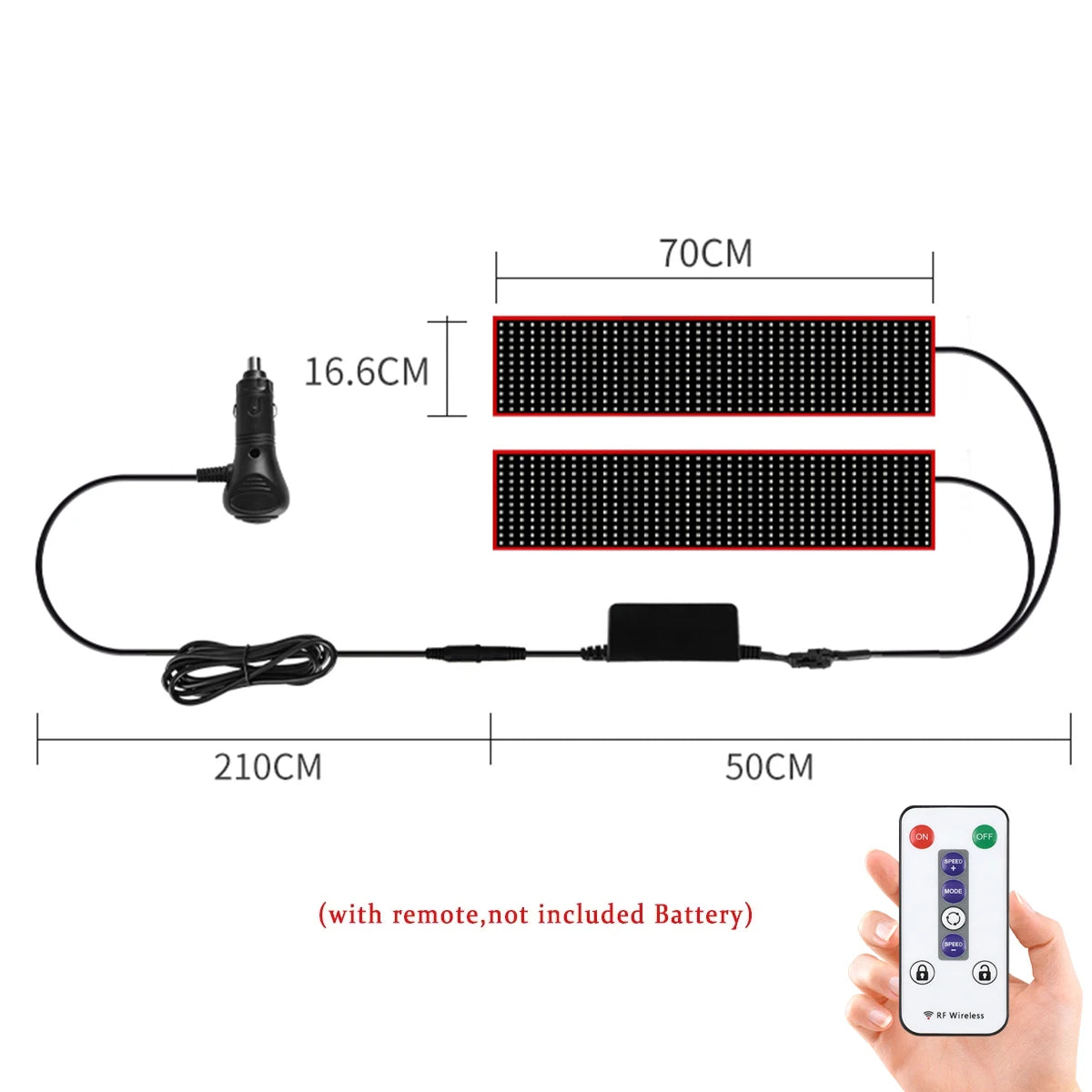 Remote Control LED Matrix Truck Graffiti Light