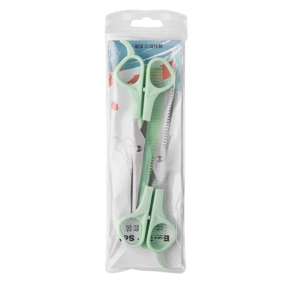 3PCS Professional Haircutting Scissors Set – Thin & Flat Trimmers