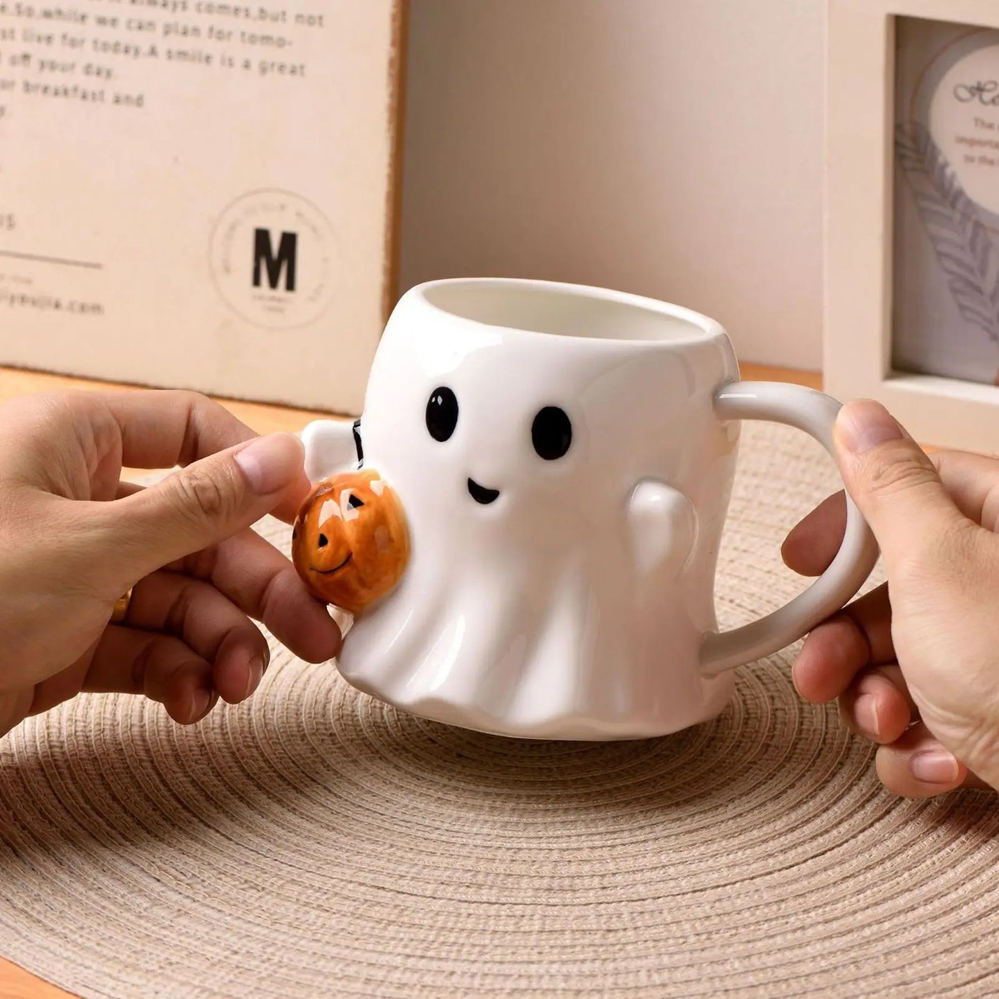 Halloween Ghost Ceramic Mug 600ML Funny Coffee Cup