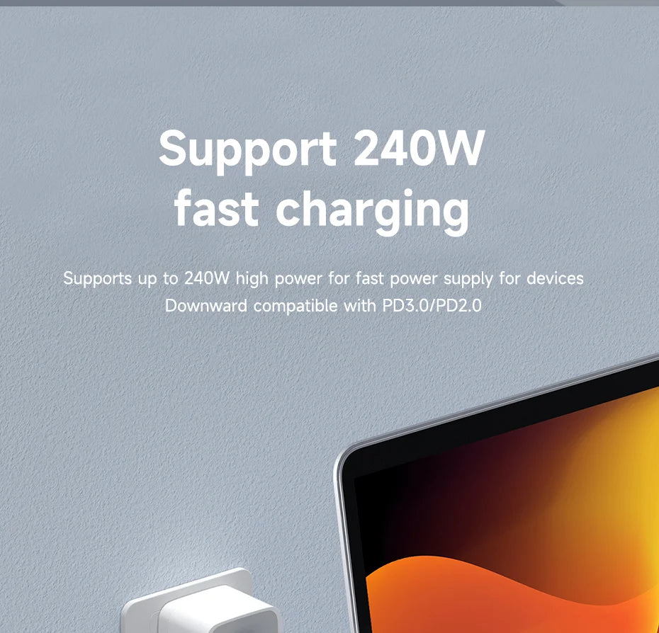 Hagibis 240W USB-C Adapter – Speed, Power, Precision!