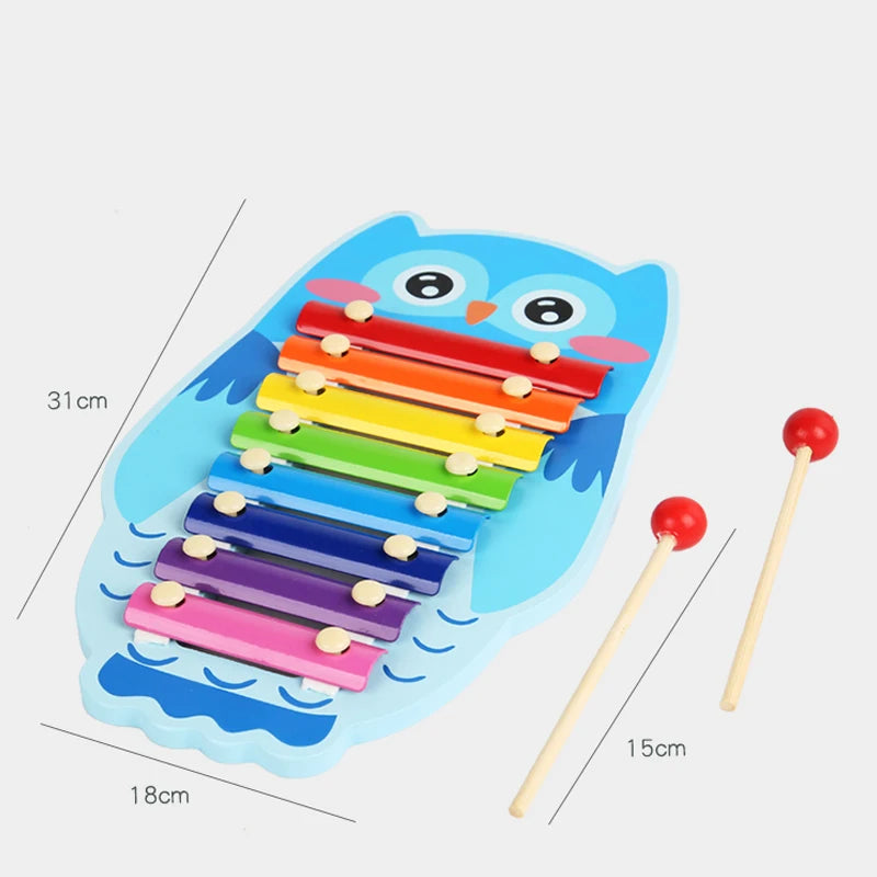 Montessori Wooden Xylophone – 8-Tone Musical Fun for Kids!