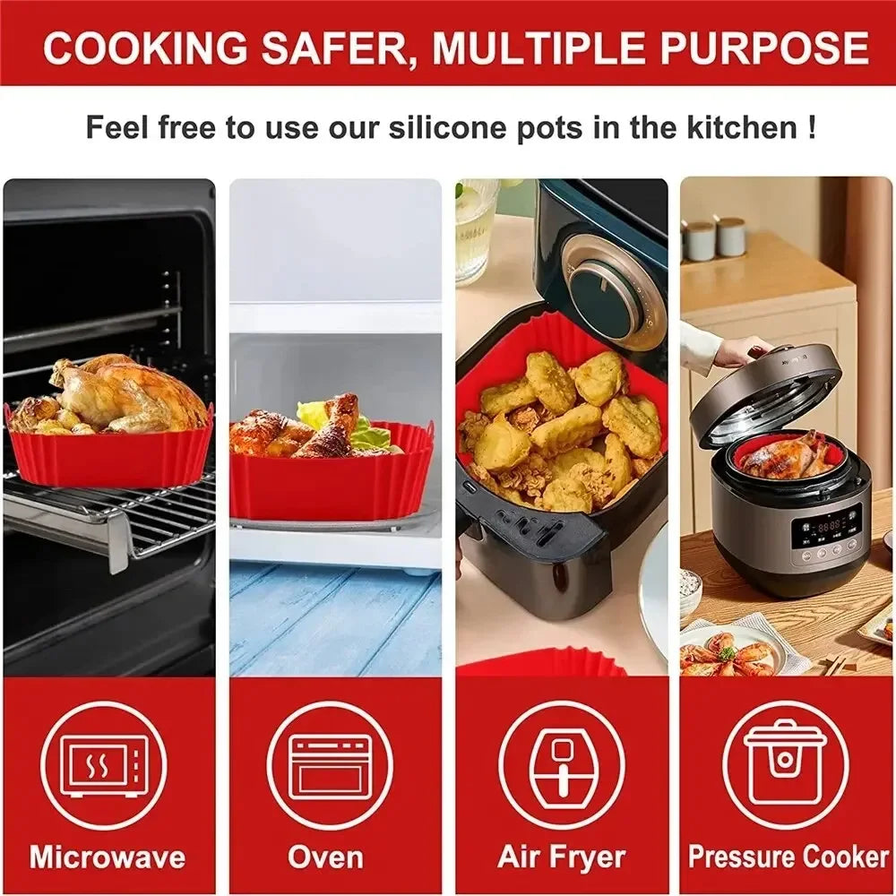 Reusable Silicone Air Fryer Pan Liner - Clickilix