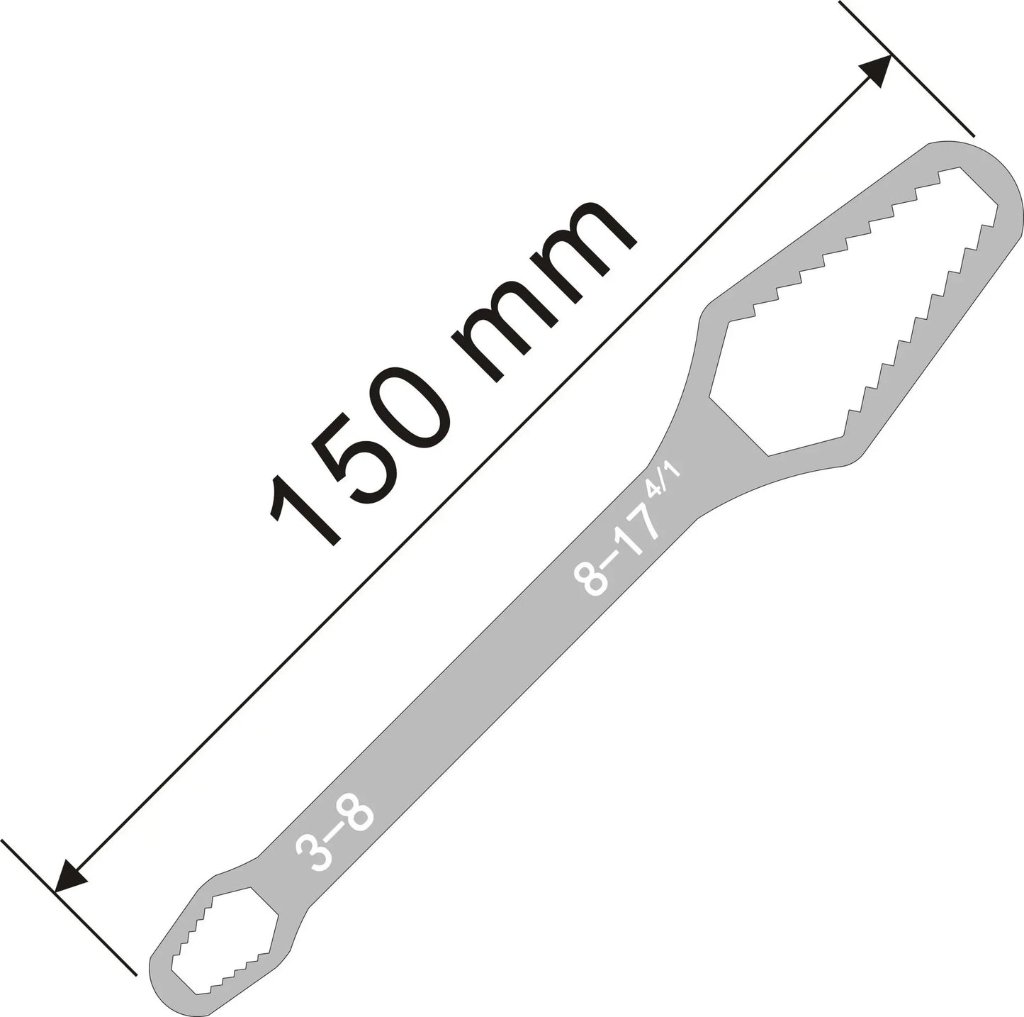 3–17mm Universal Self-Tightening Torx Wrench Tool