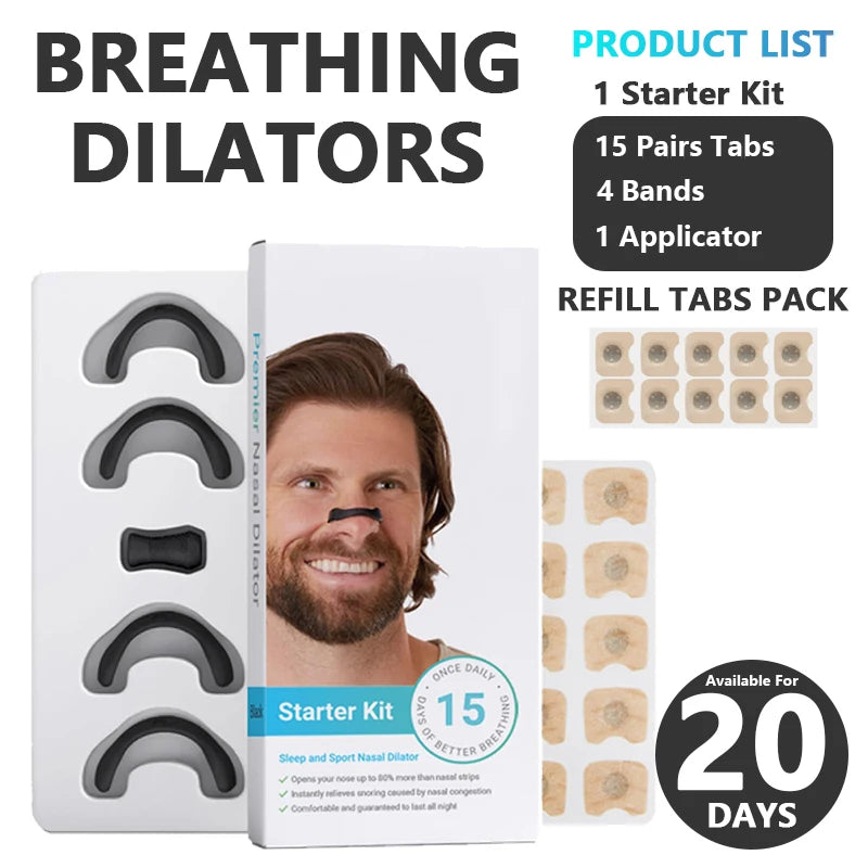 Anti-Snoring Sleep Mouth Tape & Nasal Dilators - Clickilix