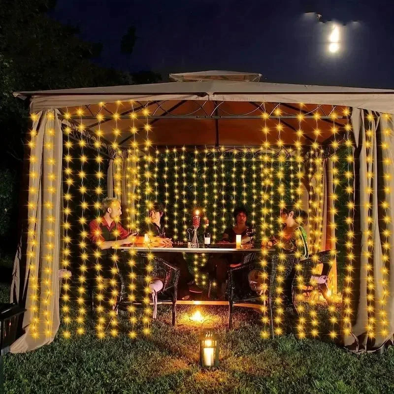 Outdoo Solar Curtain Lights Garden Light Fairy Lights LED Lights