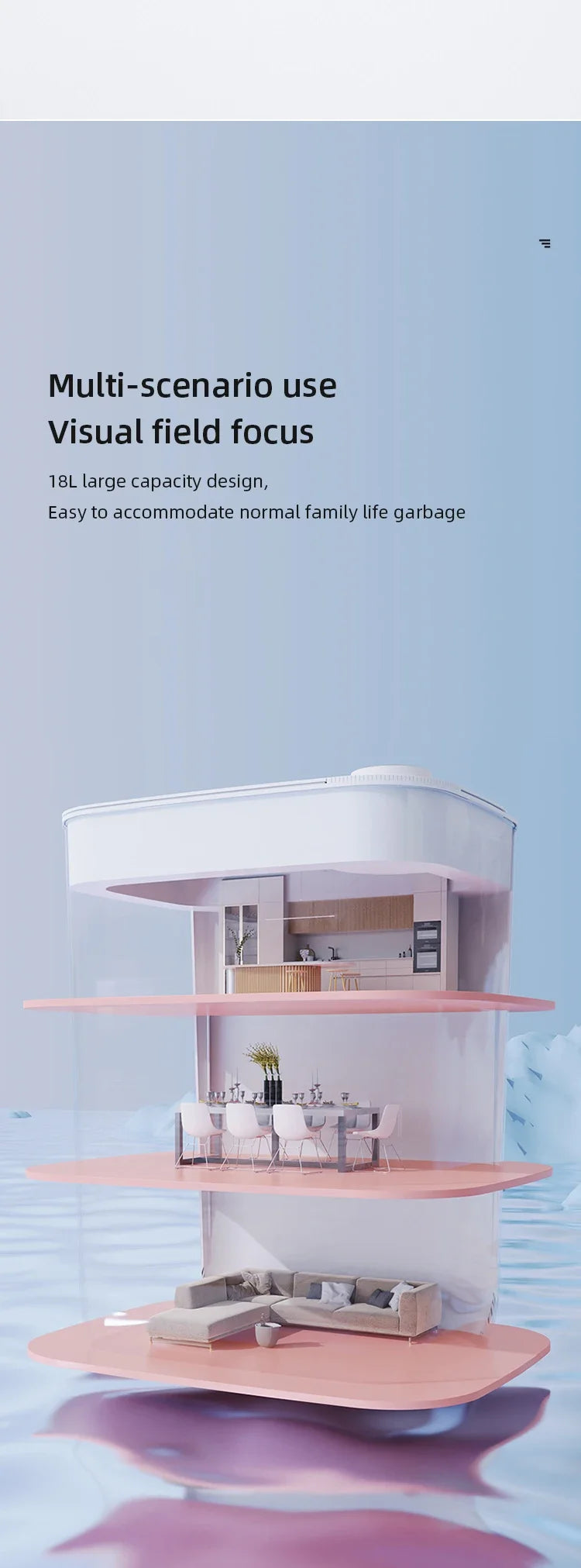20L Smart Sensor Trash Can with Display