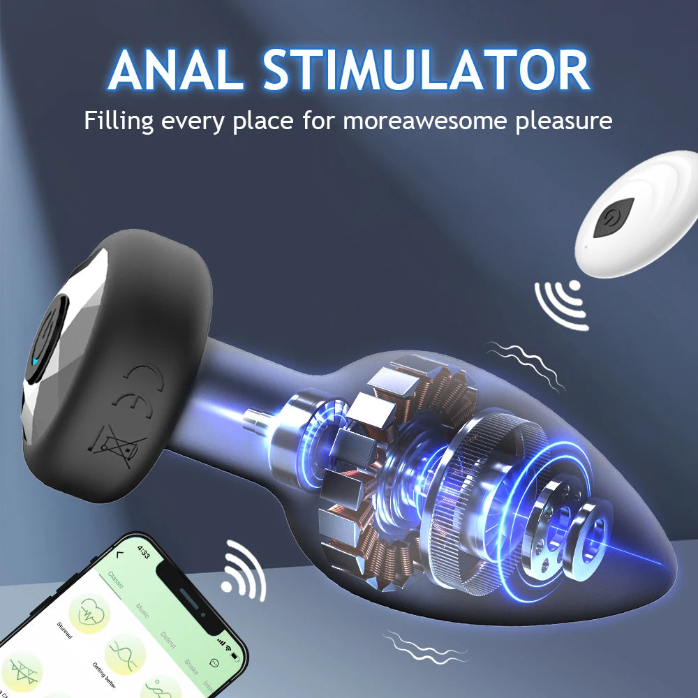 Wireless Vibrating Anal Plug with 10 Modes
