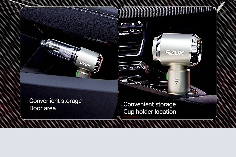 SZUK C012MAX Wireless Car Vacuum – Strong Suction Mini Cleaner