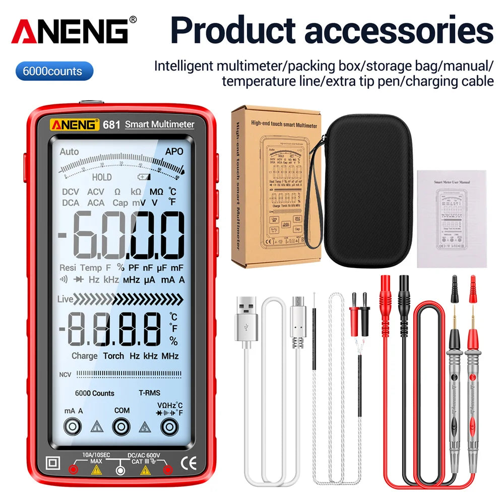ANENG 681 Rechargeable Digital Multimeter Tester