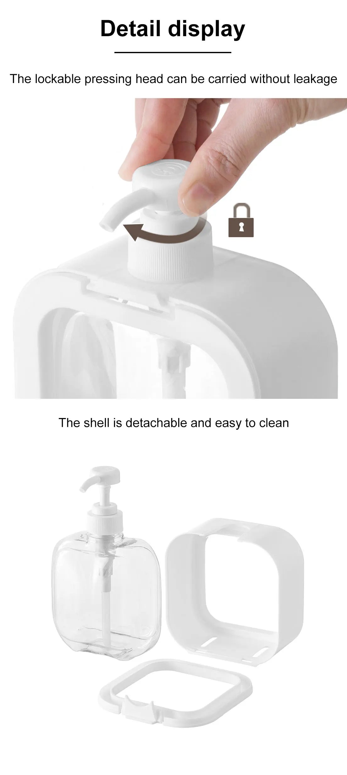 Large Capacity Refillable Detergent Dispenser Bottle