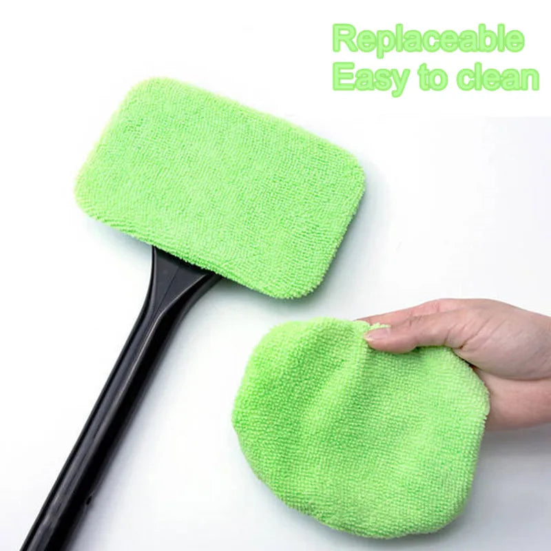 Car Window Cleaner Brush Kit with Microfiber