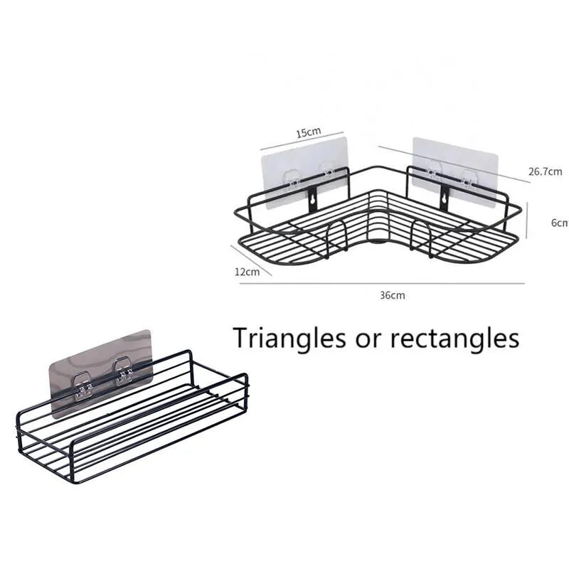 No-Drill Wall-Mounted Corner Shelf – Versatile Storage