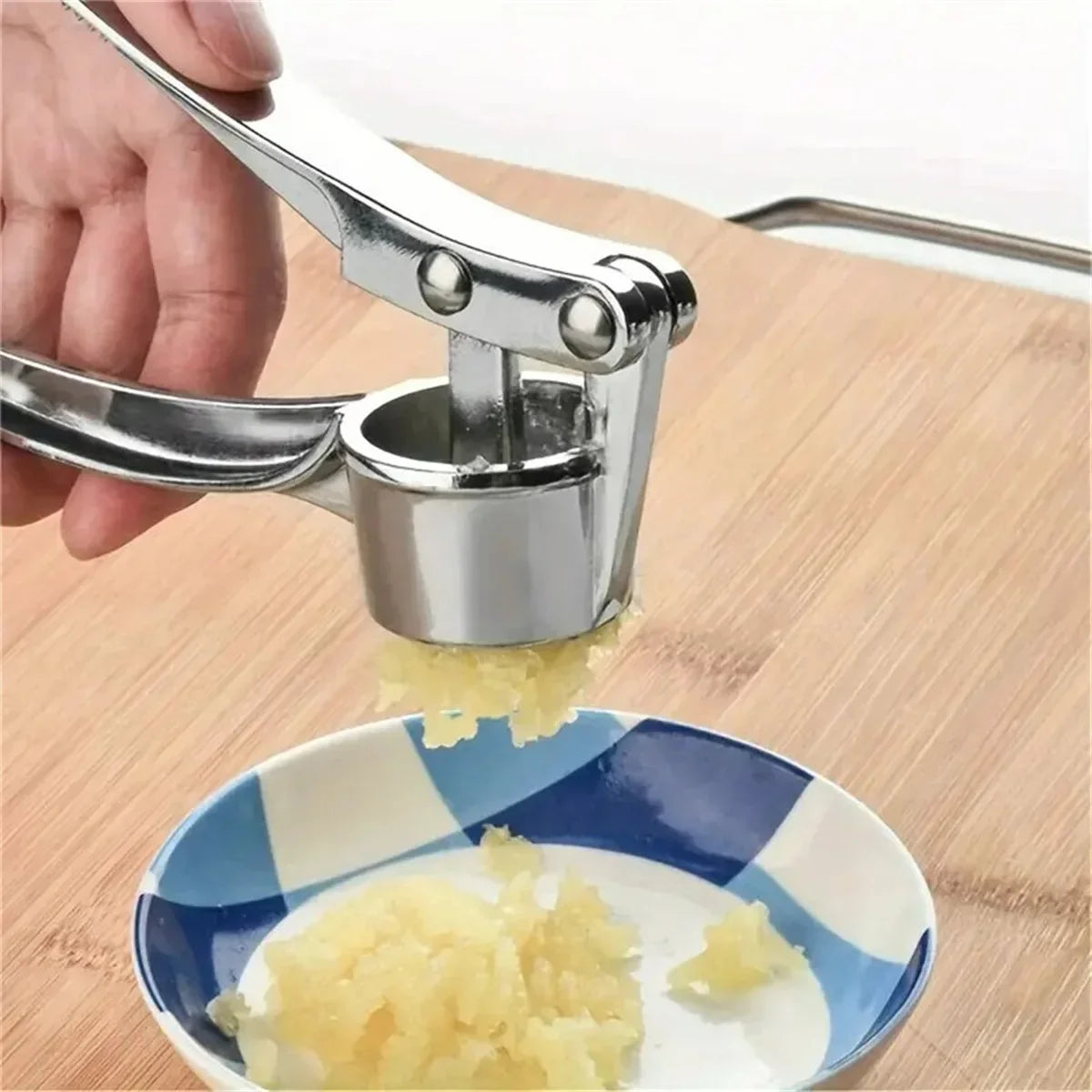 Stainless Steel Garlic Press Crusher Tool