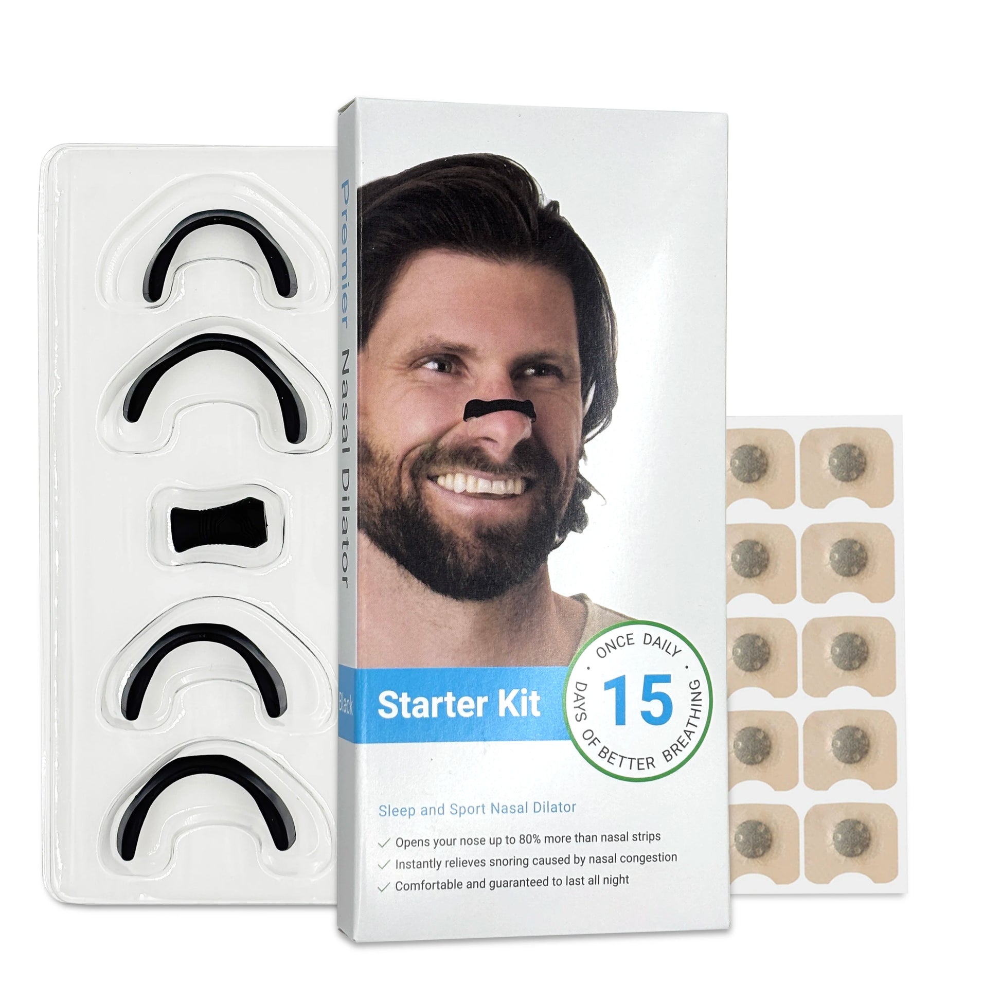15Pairs Magnetic Nasal Breathing Dilators Kits Sport Nasal Dilator Boost Oxygen Intake,Breathing Refill Nose Clip - Clickilix