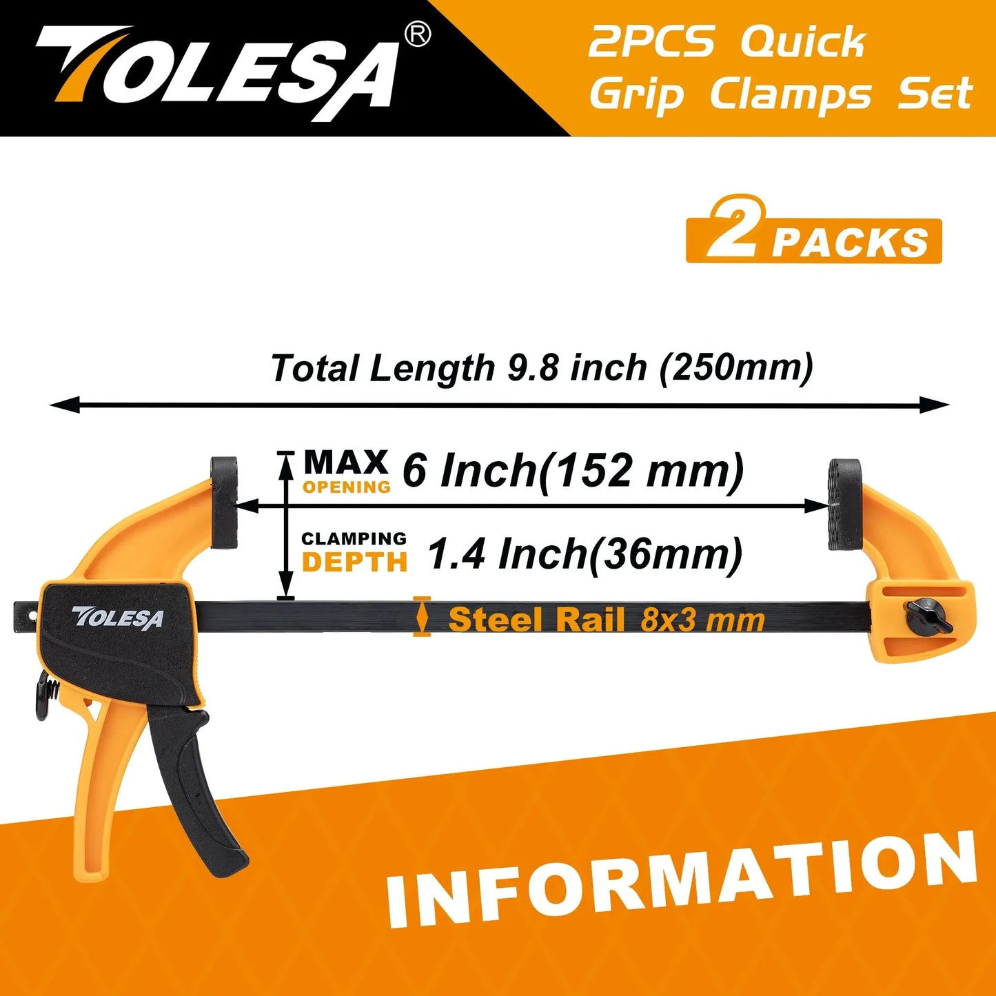 Secure your projects with TOLESA quick-change clamps!