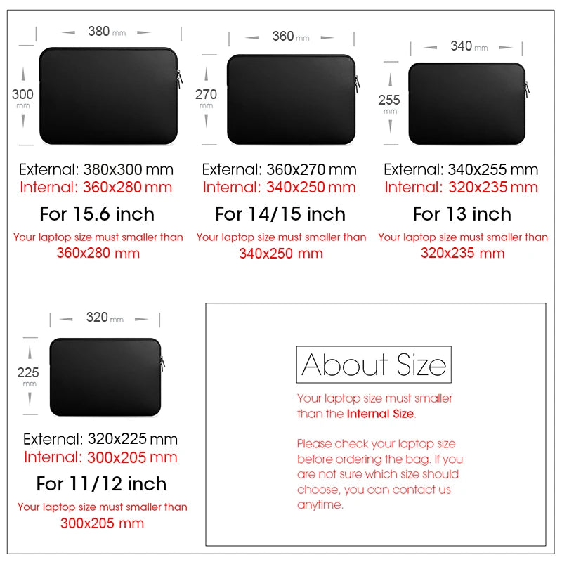 Laptop & Tablet Sleeve Bag for 11"–15.6" Devices