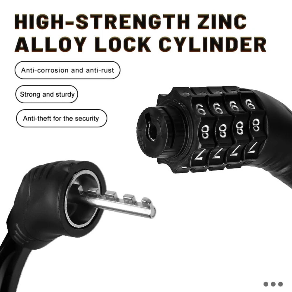Portable 4-Digit Code Lock for Bike & Motorcycle