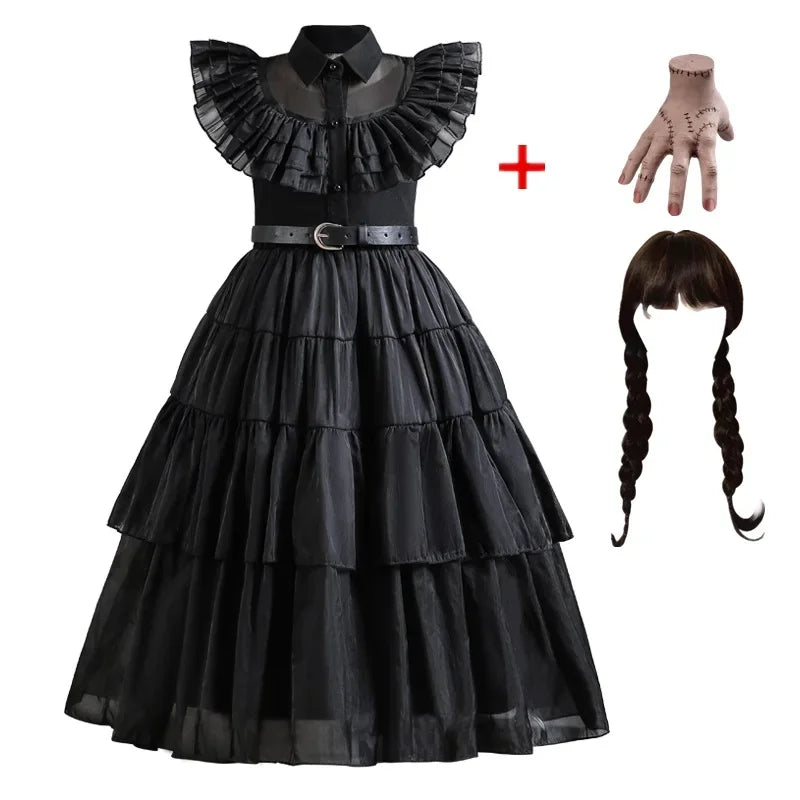 Wednesday Addams Kids Gothic Halloween Costume