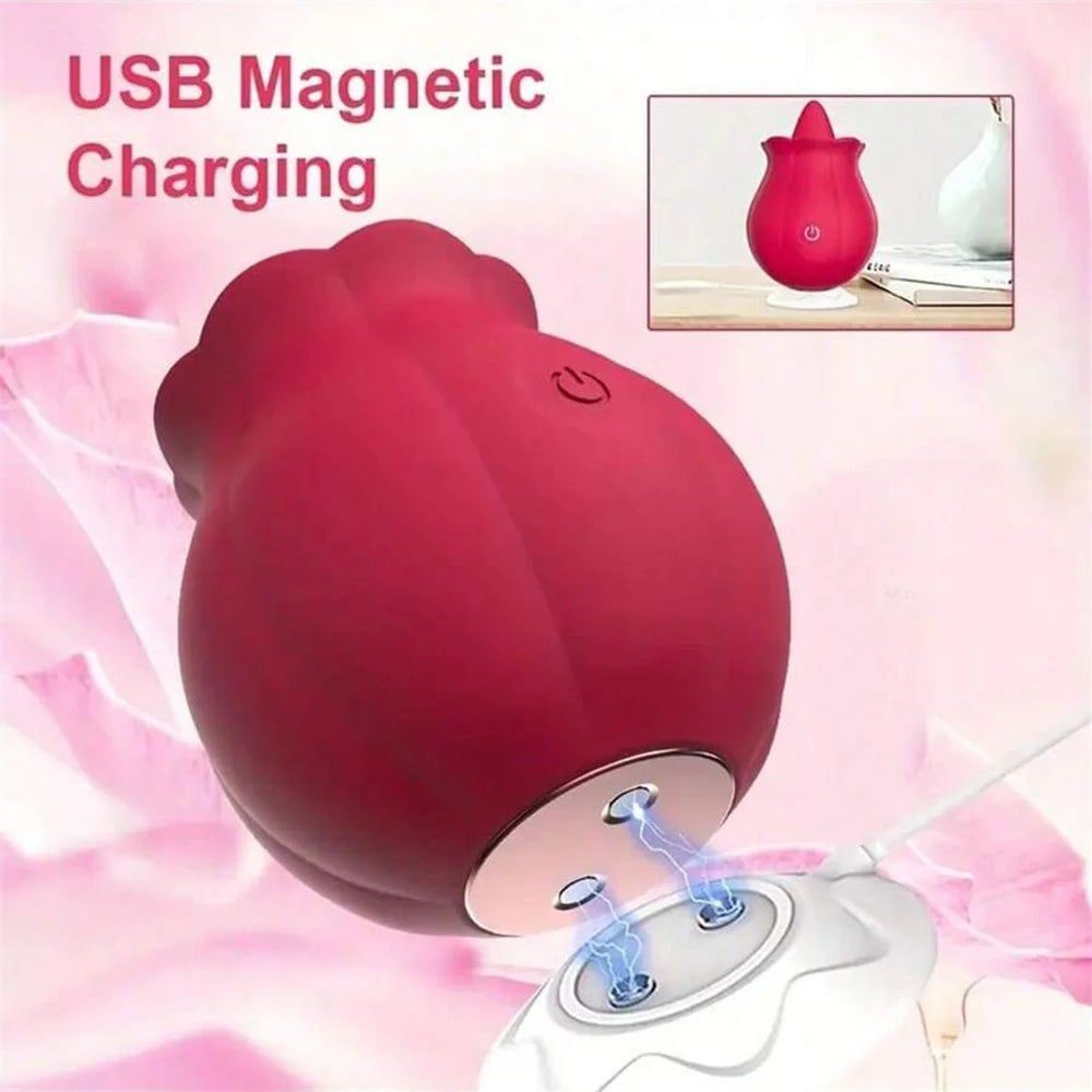 Powerful Swing Tongue Rose Vibrator