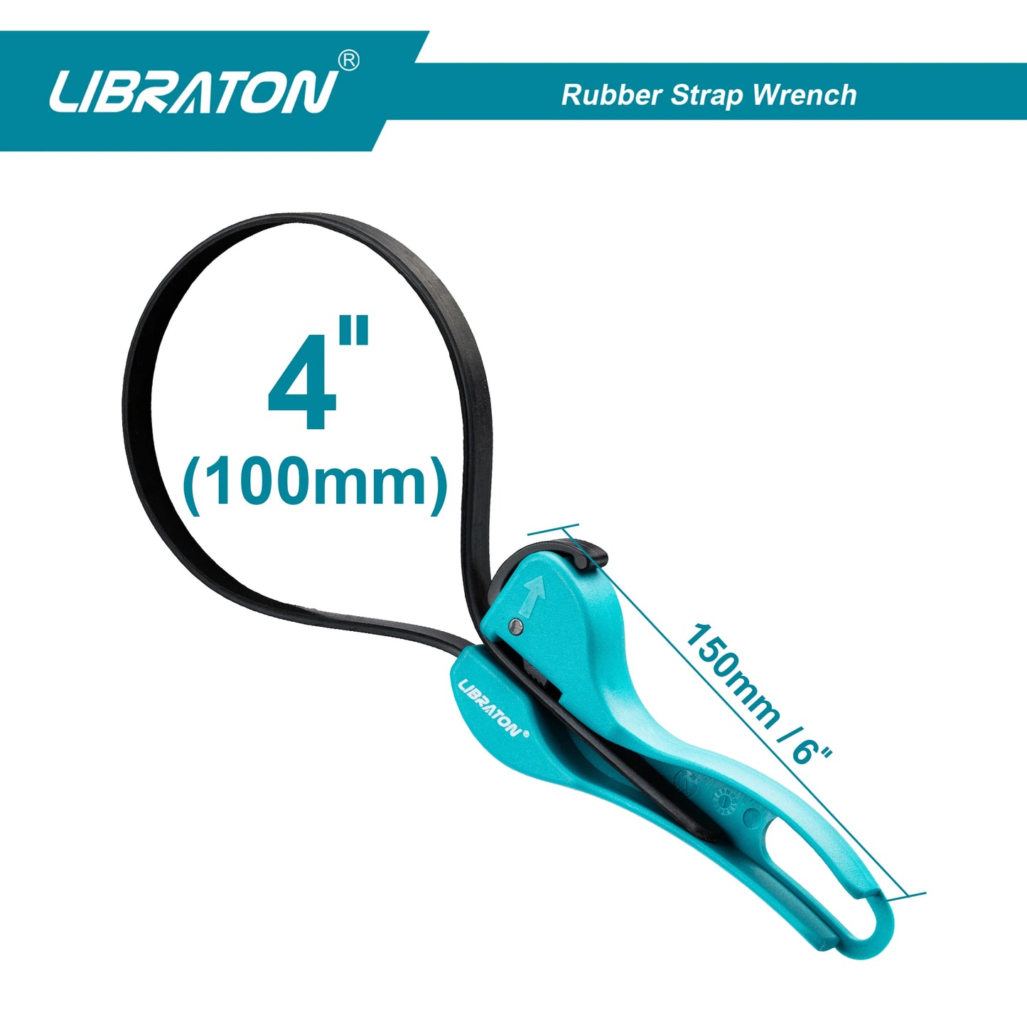 LIBRATON 150mm Adjustable Rubber Strap Wrench – Universal Grip Tool
