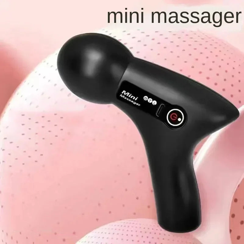 Mini LCD Muscle Massager Gun – 6 Heads