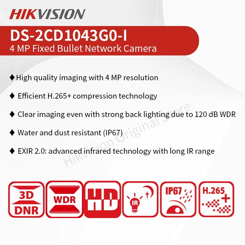 Hikvision 4MP Outdoor Mini Bullet Security Camera