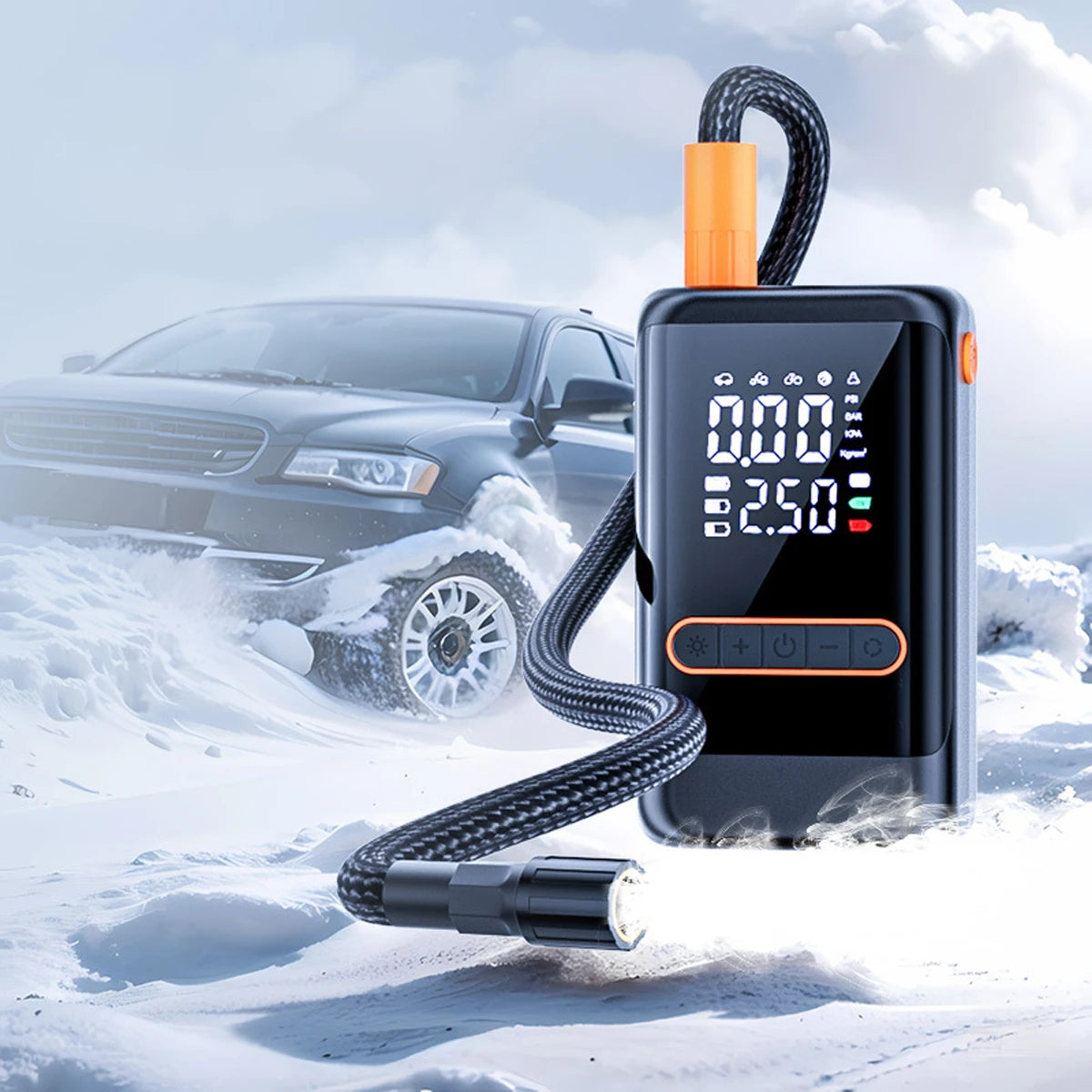 Inflate anywhere with this premium 3-in-1 cordless pump!
