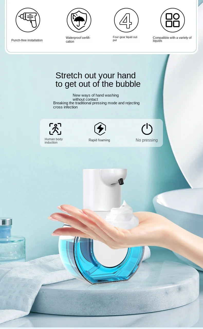 Touchless Smart Soap Dispenser 420ml – Wall-Mounted