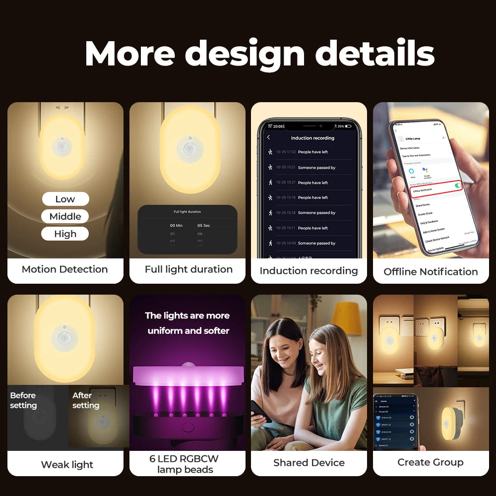 Smart WiFi Night Light with App Control