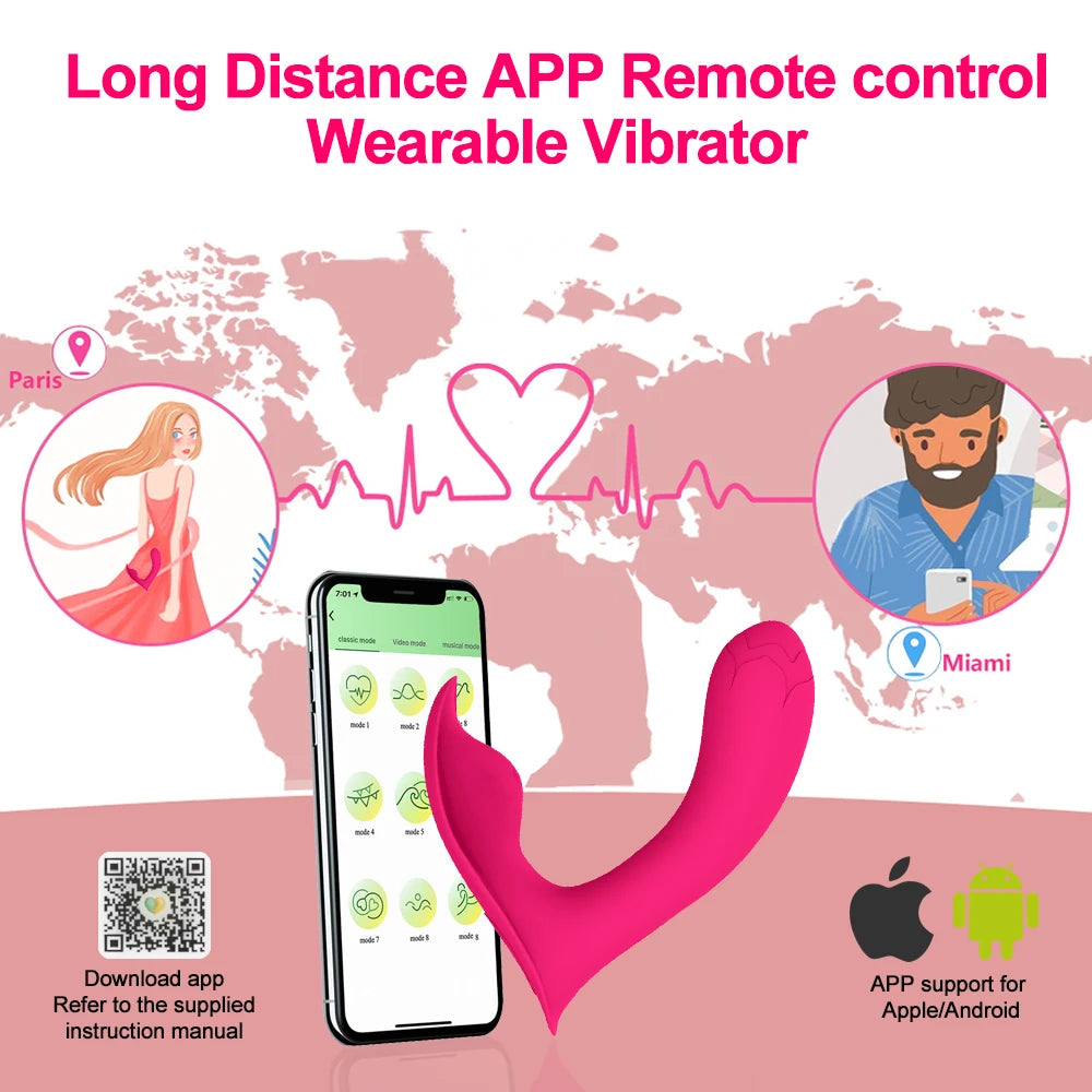 Bluetooth Wearable Vibrator with G-Spot & Clitoral Stimulation