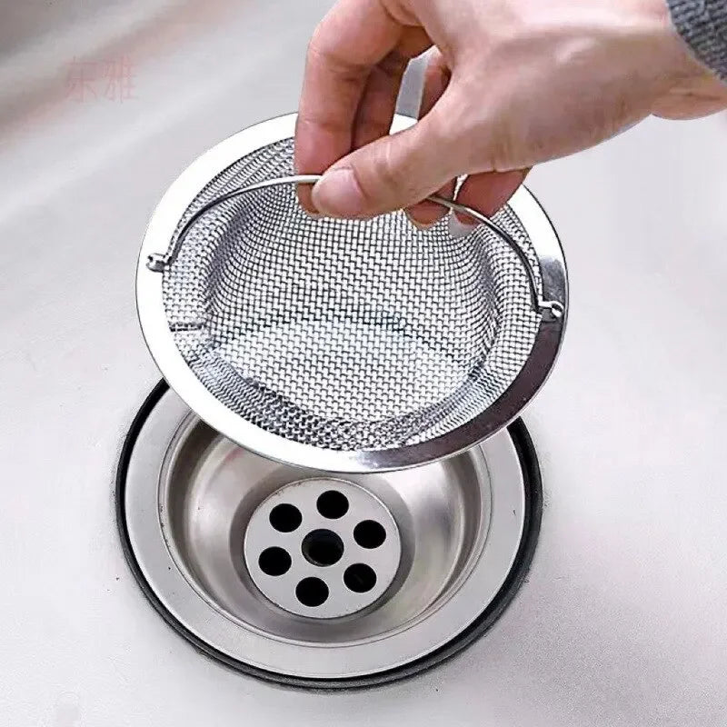 Stainless Steel Hair Catcher & Drain Stopper with Handle