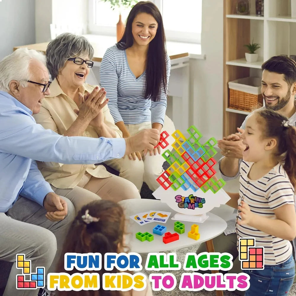 Balance Stacking Tetra Tower Block Game for Kids